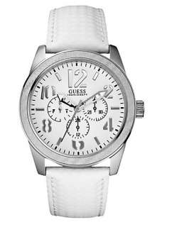 NEW GUESS U10645G2 Mens Chronograph White Watch,Wrist Wear. NWT 