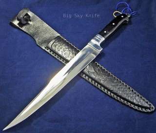 Kyber 19 Black Handle Full tang Bowie Camp Knife NEW  