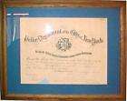 1909 New York City Police Certificate of Appointment