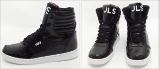 Womens Black White Shiny High Top Sneakers Shoes US 7~9  