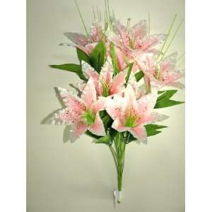  Pink Silk Lily Bouquet