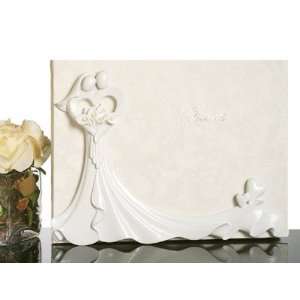 Bride and Groom with Calla Lily Bouquet Guest Book (Set of 72):  