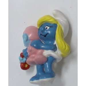   : Vintage Smurfs Pvc Figure : Smurfette W/baby Smurf: Everything Else
