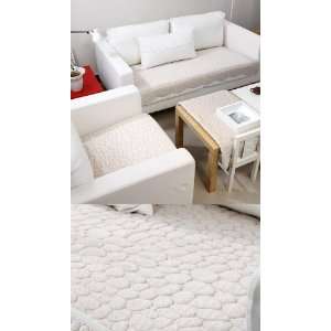 Velvet Sofa Cushion Couch Chair Cover Pad Throw Pet Mat White 35 X 