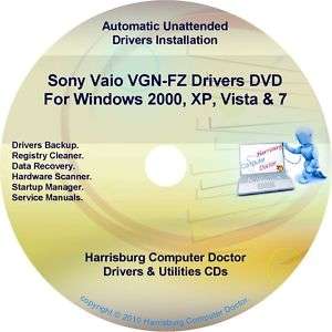 Sony Vaio VGN FZ Drivers Restore Recovery CD/DVD  