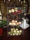 ANTIQUE FRENCH WIRE TIERED BASKET~FRUIT /VEGETABLE BIN~1900s