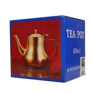 Tea Pot Stainless Steel 32oz  Grocery & Gourmet Food