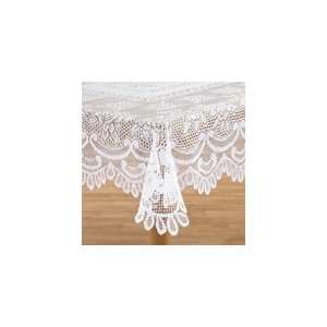 White Rose Lace Tablecloth 72 Inch Round 