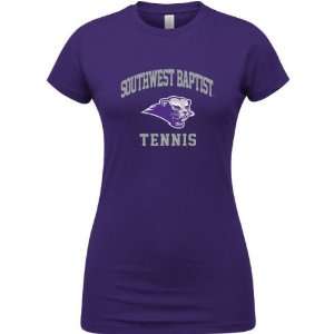   Baptist Bearcats Purple Womens Tennis Arch T Shirt