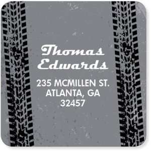   Collections   Address Labels (Tire Tracks Grey)