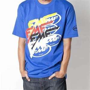  FMF Apparel 80s Stack T Shirt   Small/Royal Automotive