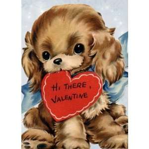  Vintage Valentine Puppy Card for Kids Health & Personal 