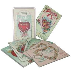  Cavallini Glitter Vintage Carte Postale Valentines Day Cards 