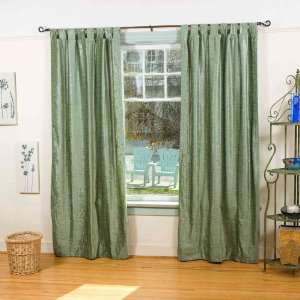  Olive Green   Tab Top Velvet Curtain / Drape / Panel 43 X 