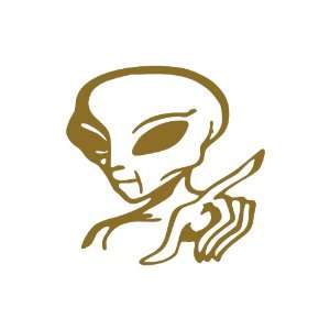  Alien GOLD vinyl window decal sticker