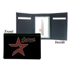   Astros MLB Embroidered Leather Tri Fold Wallet