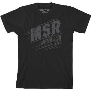 MSR Racing Established Mens Short Sleeve Sports Wear Shirt   Black 